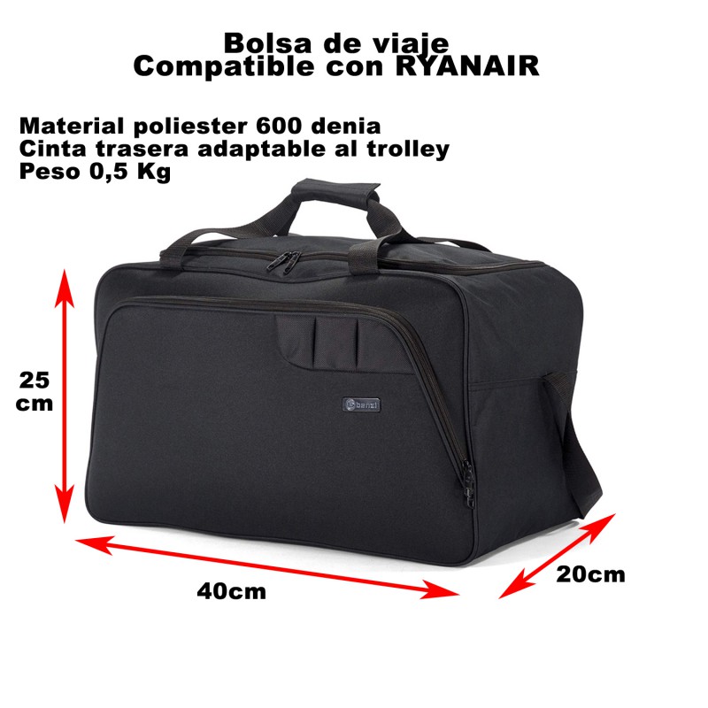 Química Cerdito penitencia benzi bolsa de viaje bz5410 equipaje de mano ryanair 40x25x20cm